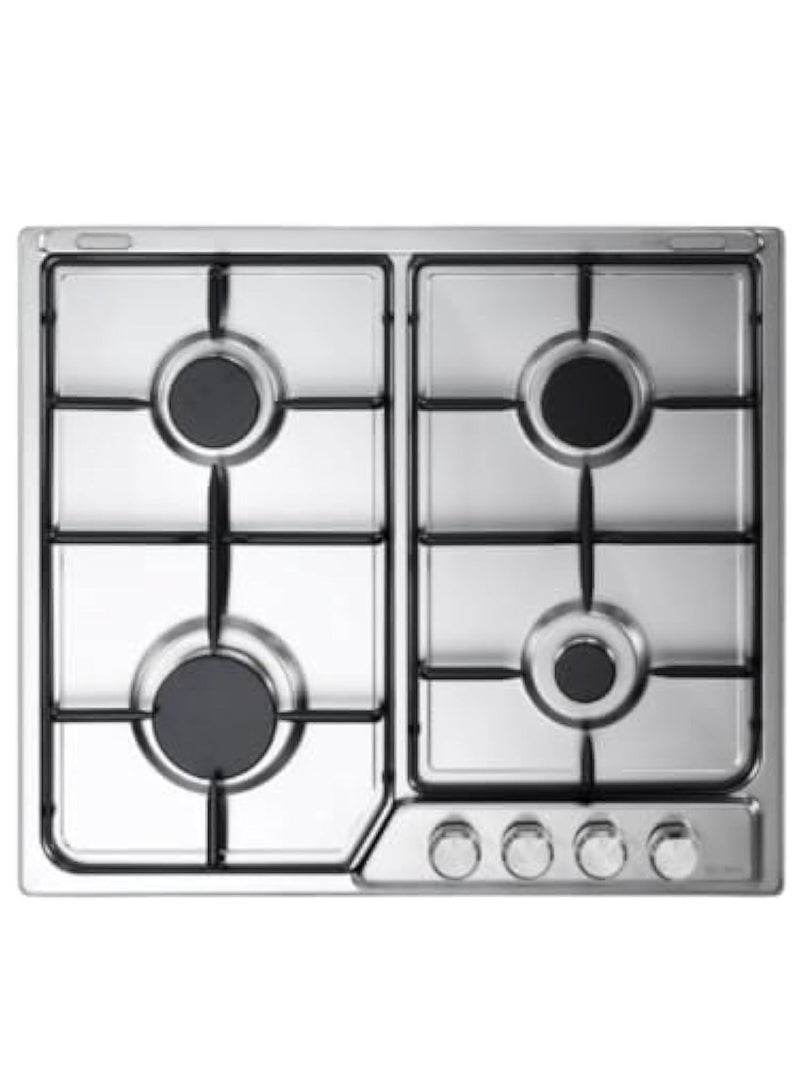 إلبا البا موقد غاز مدمج، 60 سم، 4 شعلات، فولاذ مقاوم للصدأ - ENF60-444XD - Image 1