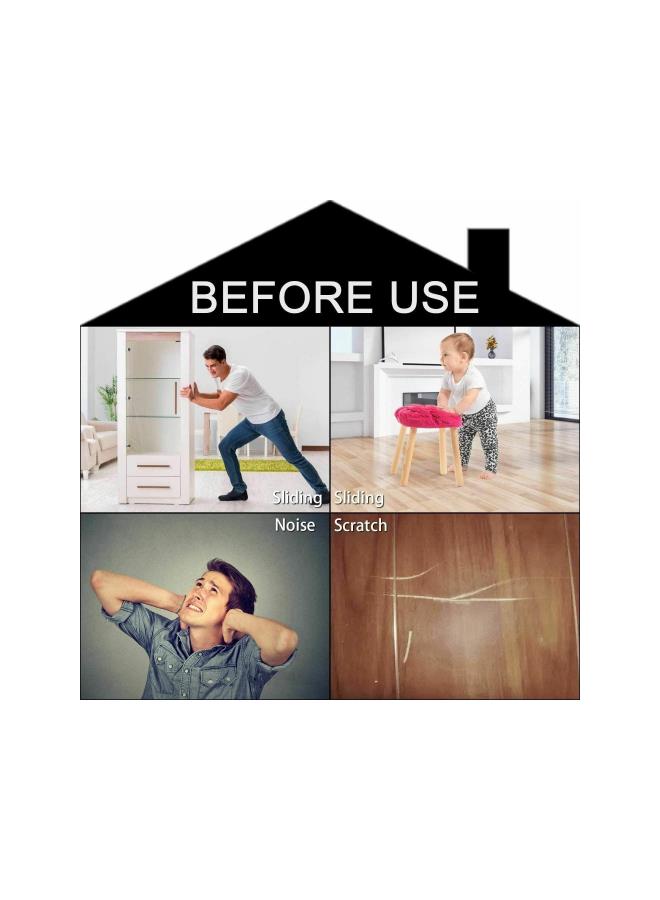 وسادات أثاث غير قابلة للانزلاق، 30 قطعة، ملصقات خلفية مطاطية واقية للأرضيات، وسادات مطاطية للأرجل الأثاث، مناسبة للأرائك والطاولات والكراسي، بقطر 1 بوصة، باللون الأسود - Image 2