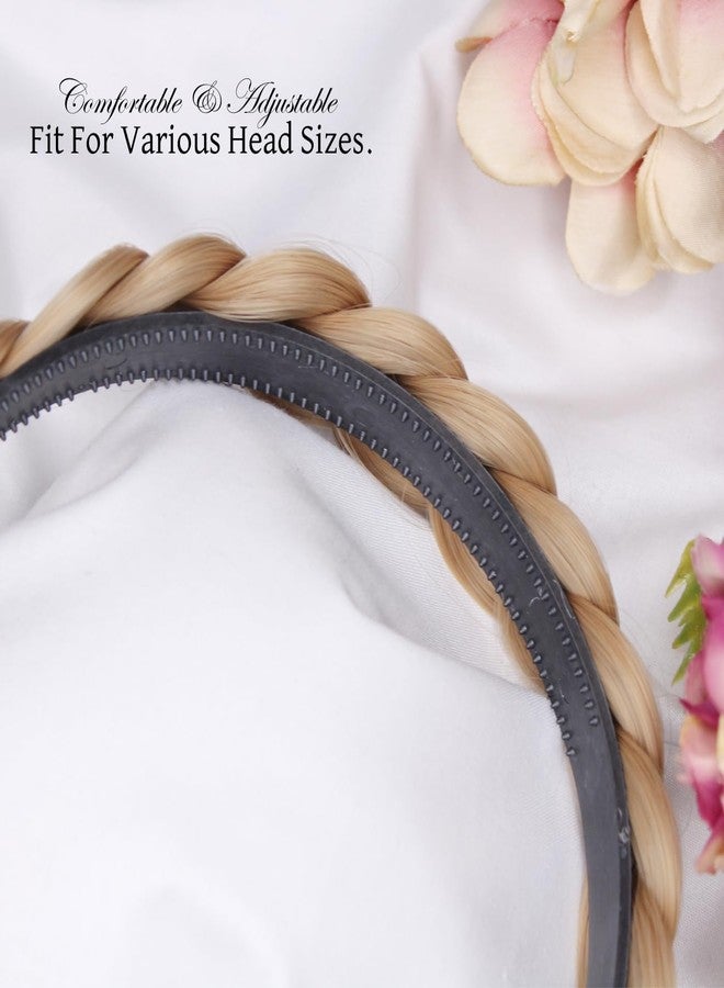 Fully Synthetic Hair Braided Headband | Plaited Braid Hairband for Women and Girls | Choti Head Band | Fashion Hair Accessory (Multicolor (M3), Adjustable) - Image 5