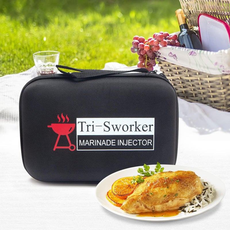 Tri-Sworker Meat Injectors for Smoking with Case and 4 Flavor Food Injector Syringe Needles, Injector Marinades for Meat, Turkey, Brisket; 2-oz; Including Paper and E-Book (PDF) User Manual - Image 5
