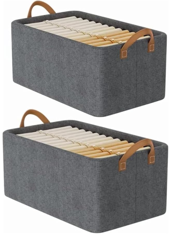 Green Tiger Wardrobe Clothes Organizer, Grey Fabric Storage Bins with Metal Frame, Extra Large Closet Organizer for Wardrobe Storage, Foldable Clothes Baskets for Bedroom Dorm Closet Organization - Image 1