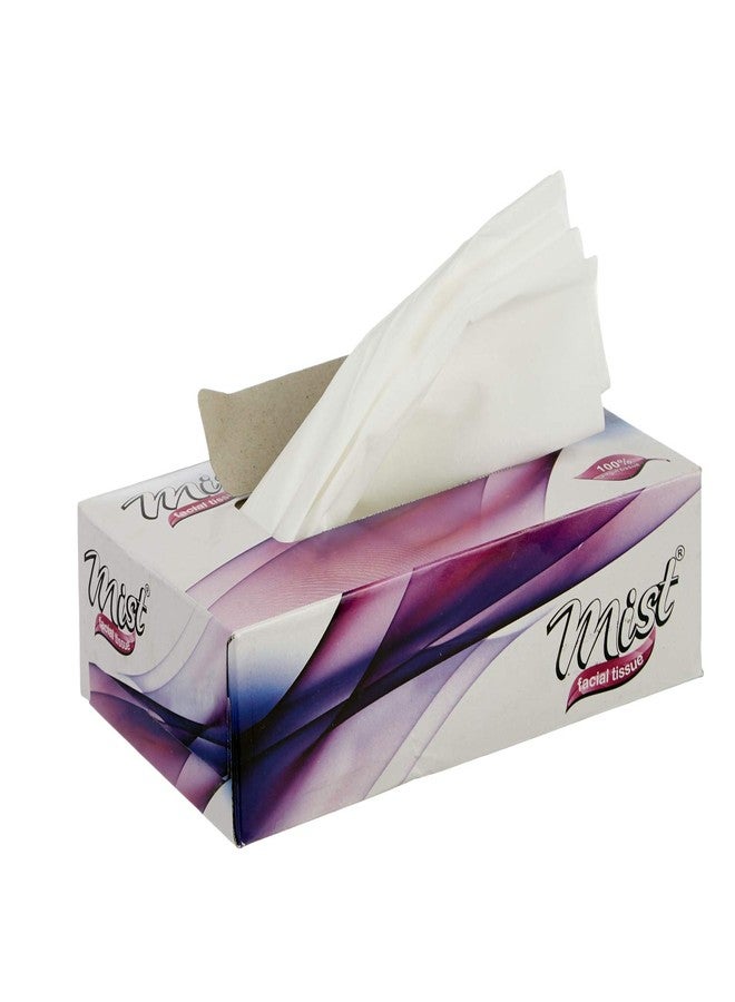 MDN Mist Ultra Soft White 2 Ply Facial Tissue Napkin Paper 100 Pull papper each box (Pack of 6) - Image 2