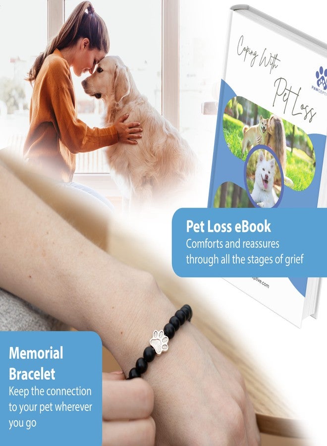 PAWCEPTIVE Dog Memorial Wind Chime 28" with 5 Pendant Designs and Comforting Pet Loss eBook- Pet Memorial Gifts-Loss of Dog Sympathy Gift-Dogs Wind Chimes, Remembrance Gift - Image 5