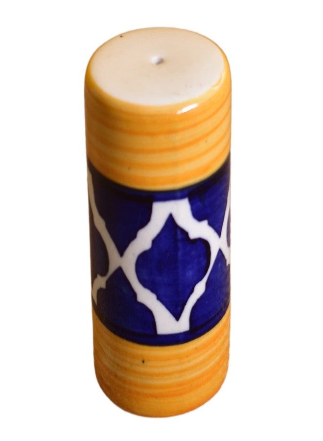 KunhaR Ceramic Pepper Shaker, Salt Shaker Dispenser, Spice Dispenser, 1 Piece, Yellow Blue - Image 1