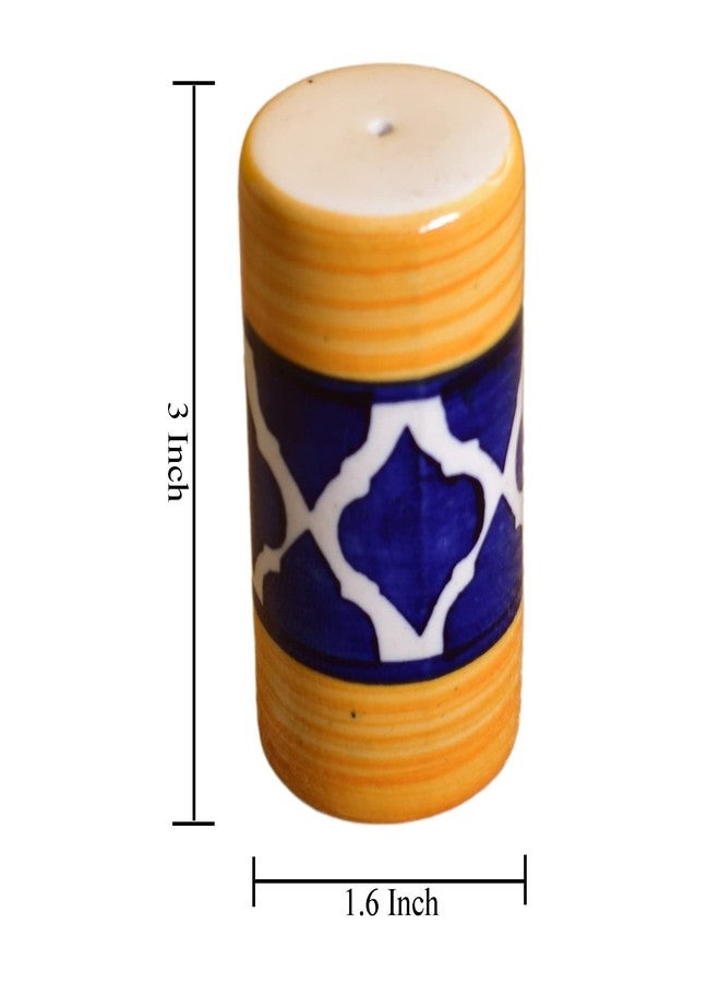 KunhaR Ceramic Pepper Shaker, Salt Shaker Dispenser, Spice Dispenser, 1 Piece, Yellow Blue - Image 2