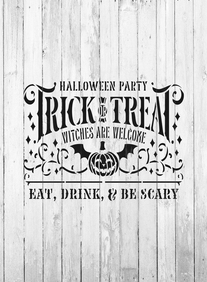 Stencil Revolution Trick Or Treat Halloween Party Stencil - Reusable Stencils for Painting - Create DIY Trick Or Treat Halloween Party Home Decor - Image 4