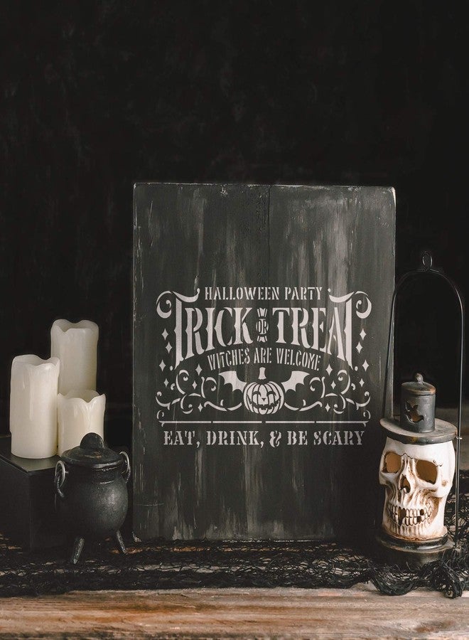 Stencil Revolution Trick Or Treat Halloween Party Stencil - Reusable Stencils for Painting - Create DIY Trick Or Treat Halloween Party Home Decor - Image 3