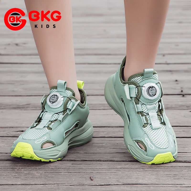 Brand Boys' Sandals, Summer Water Shoes, Boys' Soft-Soled Non-Slip Beach Shoes, Rotating Button Sneakers - Image 3
