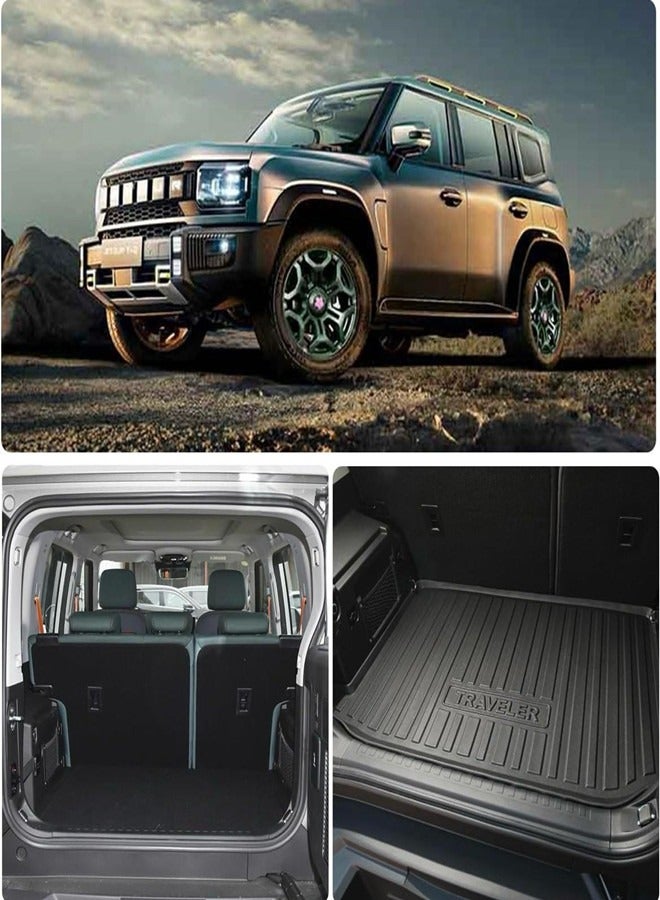 Generic Jetour T2 Traveler Car Trunk Mat, TPE Heavy Duty Car Boot Cargo Liner Mat, Rear Trunk Mats for Jetour T2, All Weather proof, Jetour Accessories  - Image 3