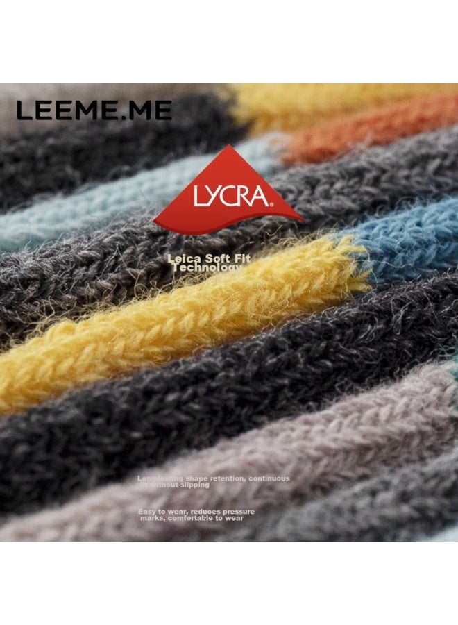 Leeme.me Li Mi Socks For Men, Spring And Summer Patchwork Colorful Short Socks, Sweat-absorbing Boat Socks For Men, 4 Pairs Per Pack - Image 2
