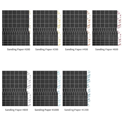 ANSAI 14 pcs Sandpaper Pre-cut mesh(1008pcs) For ES-A Reciprocating Sander flat&rounded sanding heads - Image 3
