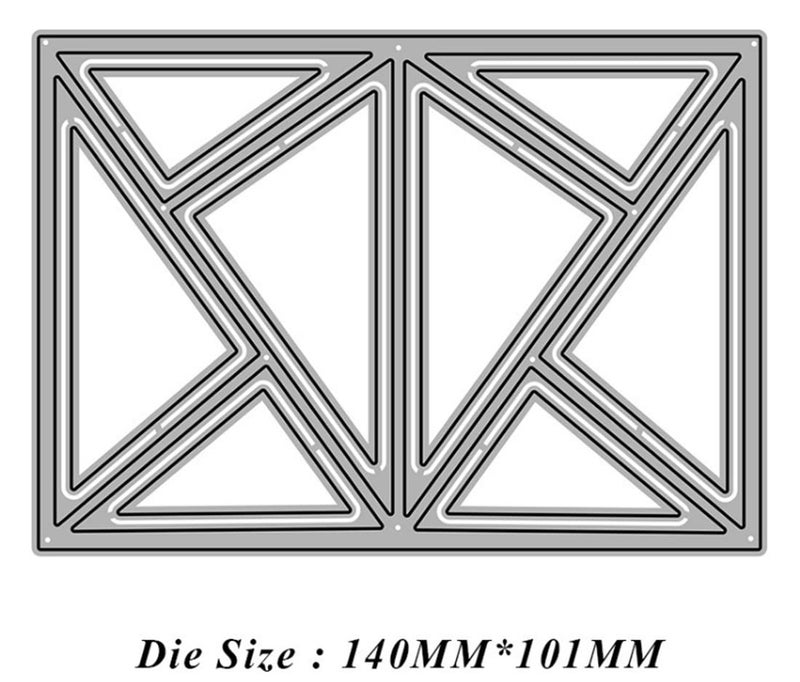 Mvchifay Cutting Dies for Card Making Metal Die-Cuts Scrapbooking Tool Hollow Frame DIY Craft Punch Template Embossing for Paper Album Decor (Big Triangle Rectangle frame-10.1x14cm) - Image 3