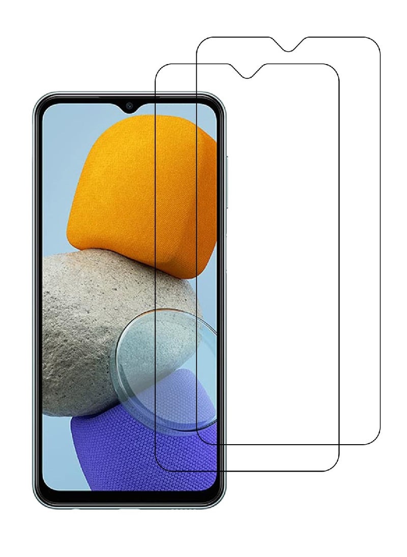 Super 2 Pieces Tempered Glass Screen Protector Clear Designed For Samsung Galaxy M23 5G Full Screen Coverage And Bubble Free - Image 1