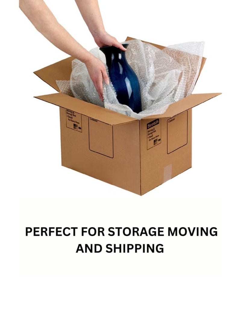 Transparent Bubble Wrap Roll 5 Meters Long for Protecting Dishes and Glass from Breakage and Scratches During Shipping and Moving Features Durable High Shock Absorption - Image 2