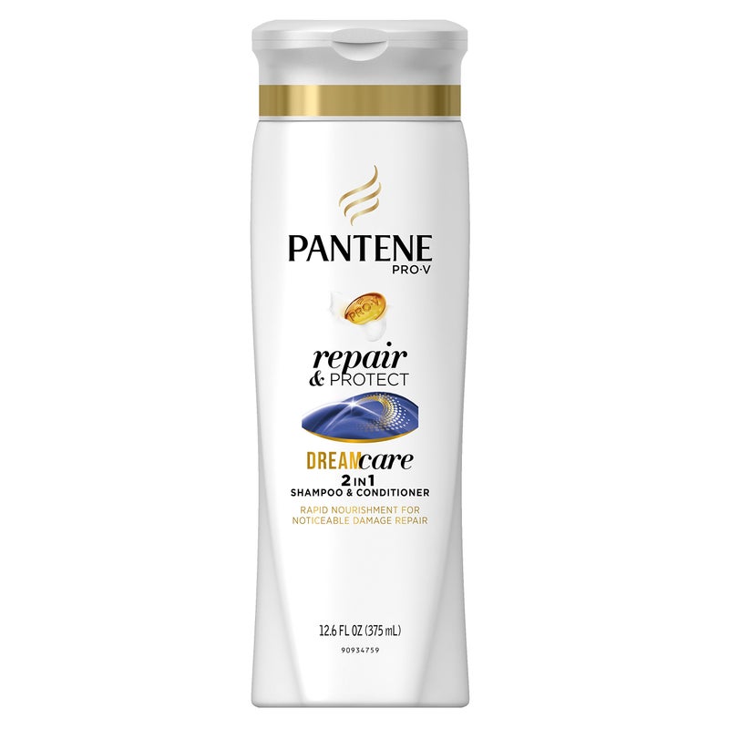 Pantene Pro-V 2 in 1 Shampoo & Conditioner, Repair & Protect with Keratin, 12.6 Ounce - Image 1