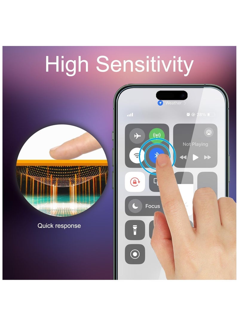 [2-Pack] Clear 9H Tempered Glass Screen Protector for iPhone 17 Pro, Film Cover Sensor Protection Case Friendly - Image 5