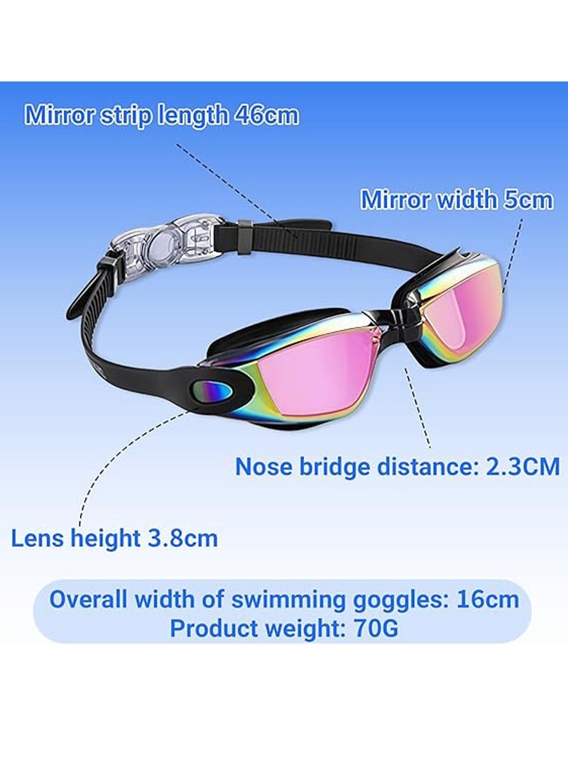 CMGTYYD Anti Fog Swimming Goggles, Adjustable Headband, UV Protection, Clear Vision. Equipped with Earplugs and Nose Clip, Suitable for Adult Men and Women Goggles - Image 4