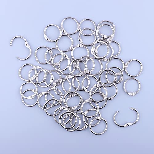 AKONEGE 0.75 Inch Loose Leaf Binder Rings, (50 Pack) Small Office Book Rings, Nickel Plated Steel Binder Rings, Keychain Key Rings, Metal Book Rings, Index Card Rings Silver, for School, Home, Office - Image 5