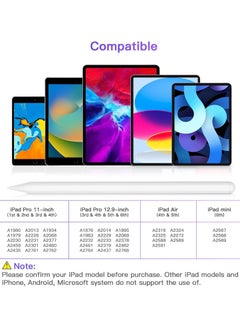 Generic Digital Stylus Pen Compatible with iPad Pro 11 inch, iPad Pro 12.9 Inch, iPad Air 4/5, iPad Mini 6, Magnetic Wireless Charging, Only works with magnetically chargeable iPads  - Image 2