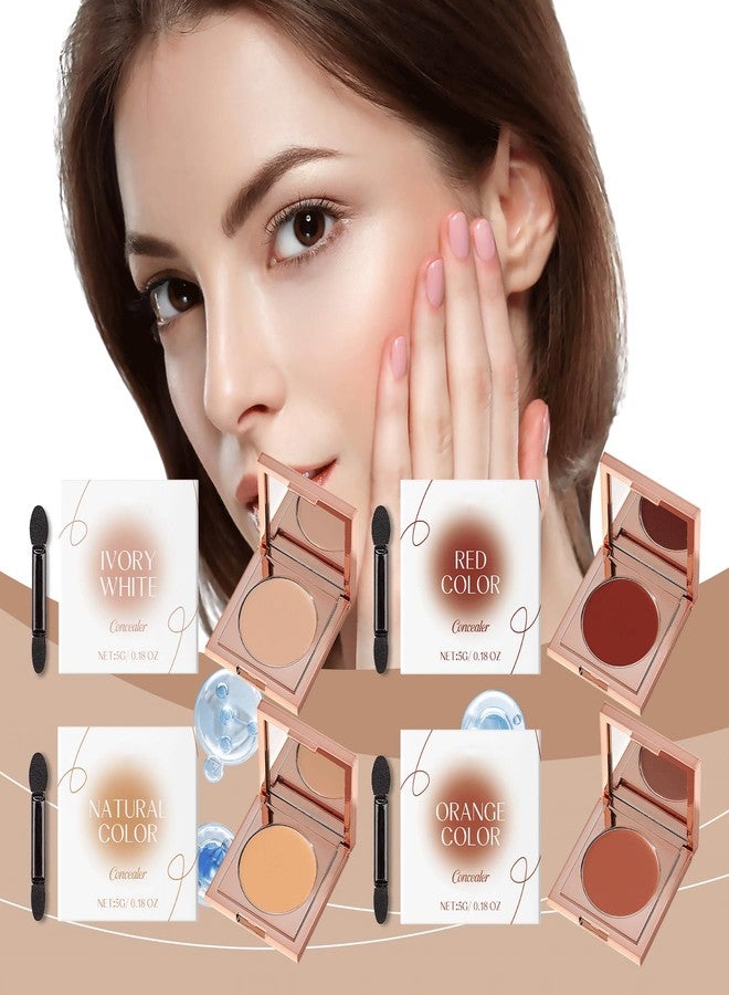 Loobexery Colored Clay CC Undereye Corrector, Under Eye Concealer Under Eye Brightener, CC Undereye Corrector with Brush, Under Eye Color Corrector for Dark Circles, Blemishes Spots, Redness Skin (01#Ivory) - Image 2