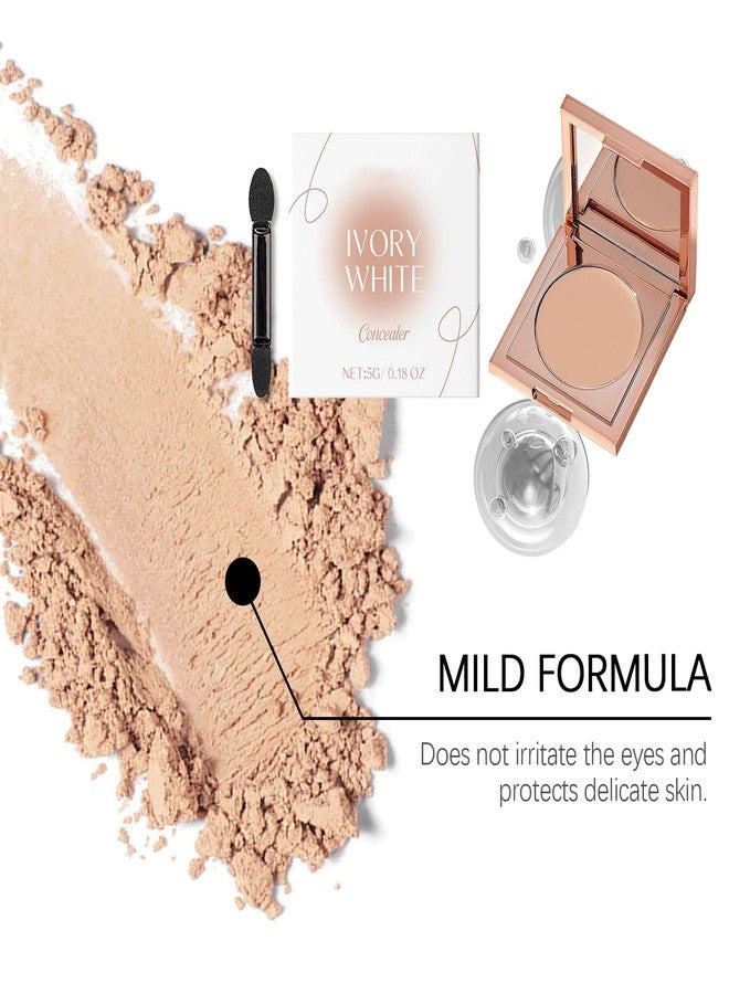 Loobexery Colored Clay CC Undereye Corrector, Under Eye Concealer Under Eye Brightener, CC Undereye Corrector with Brush, Under Eye Color Corrector for Dark Circles, Blemishes Spots, Redness Skin (01#Ivory) - Image 3