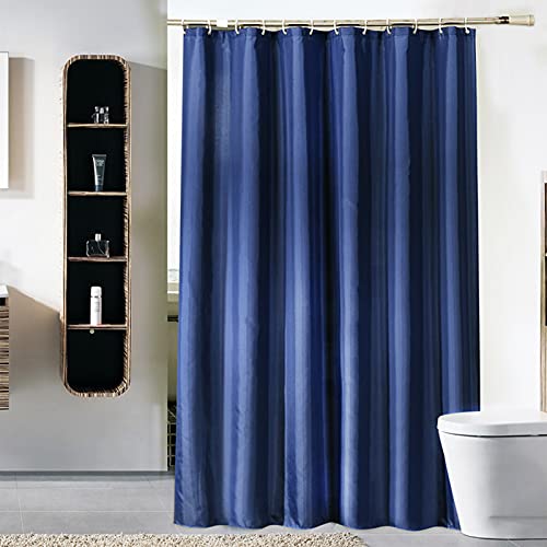 DEARARTBath Dark Blue Shower Curtain Liner for Bathroom, 60''W × 72''H inch Cloth Shower Curtains with Grommet Hooks, Water Resistant Waterproof Washable Easy Care - Image 1