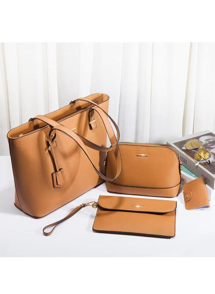Trendy retro socialite single shoulder handbag, 2024 new four piece set mother bag  - Image 4