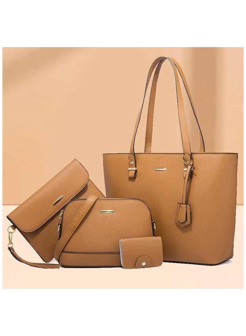 Trendy retro socialite single shoulder handbag, 2024 new four piece set mother bag  - Image 2