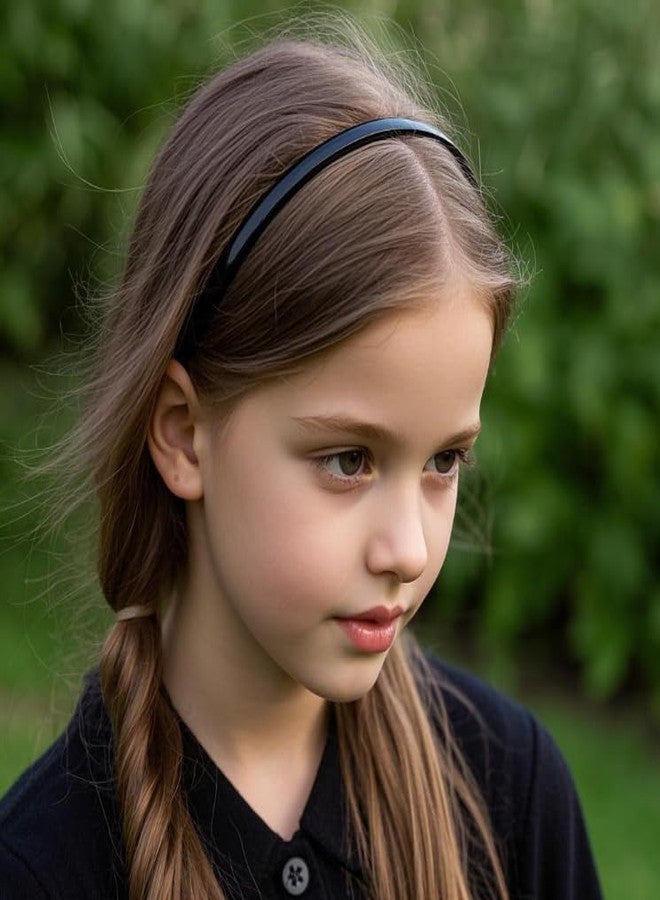 AMCAMI 3 Pieces Plastic Headbands Black Headbands for Women Non Slip Comb Plain Head Band with Teeth Hair Accessories - Image 3
