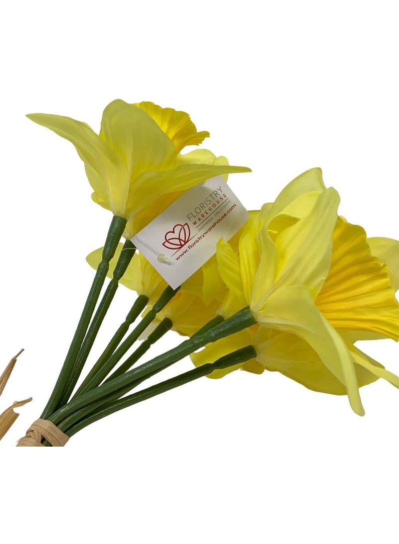 Floristrywarehouse Artificial Daffodils 9 Stem Bunch 13 Inches Yellow Spring Flower - Image 1