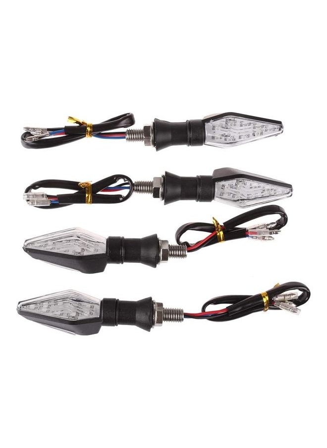 NIBEMINENT - 4-Piece Motorbike LED Turn Signals Amber Flasher Light Set - Image 1