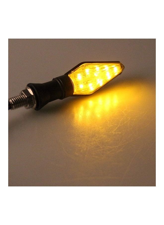 NIBEMINENT - 4-Piece Motorbike LED Turn Signals Amber Flasher Light Set - Image 1