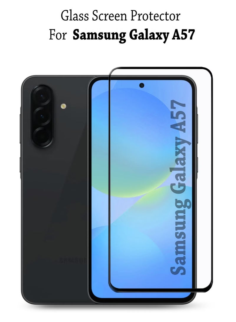 Clear Tempered Glass Screen Protector for Samsung Galaxy A57 Anti-Scratch Anti-Shatter Compatible with In-Display Fingerprint - Image 1