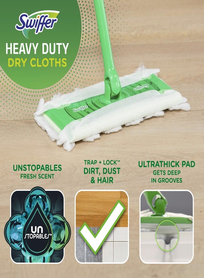 Swiffer Sweeper Heavy Duty Dry Multi-Surface Cloth Refills for Floor Sweeping and Cleaning, Unstopables Fresh Scent, 20 Count - Image 2