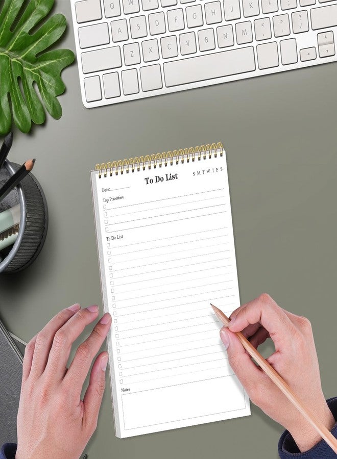 مفكرة ياريدار لقوائم المهام - مخطط يومي غير مؤرخ بحجم A5، 50 ورقة، دفتر ملاحظات لقوائم المهام للعمل، مفكرة حلزونية مقاومة للماء للوازم المكتبية، مخطط مدرسي، 5.8 بوصة × 8.3 بوصة - Image 5