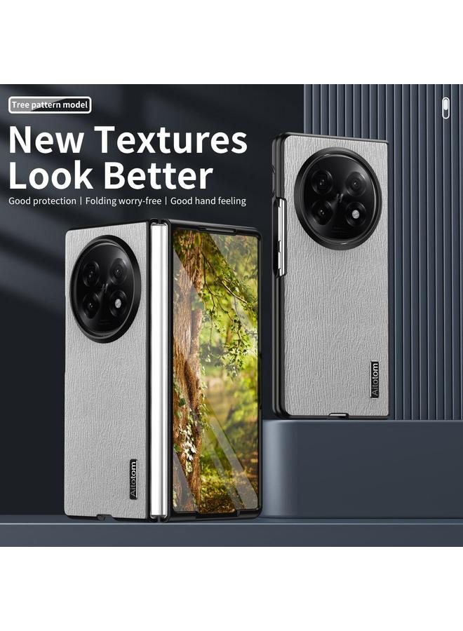 اس-توب جراب هاتف OPPO Find N5 مصنوع من جلد لحاء الشجر ومقاوم للصدمات - Image 3
