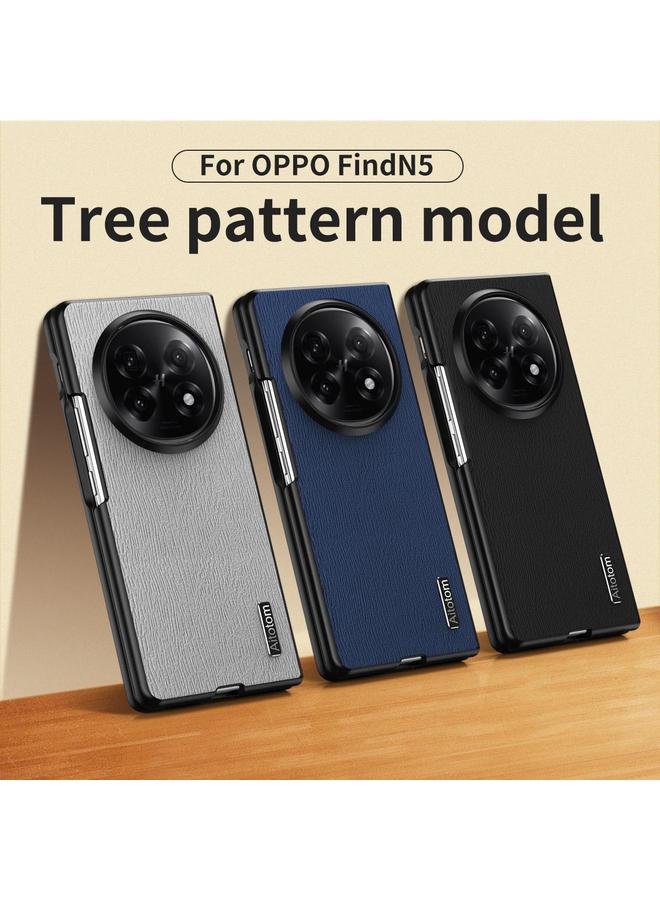 اس-توب جراب هاتف OPPO Find N5 مصنوع من جلد لحاء الشجر ومقاوم للصدمات - Image 2