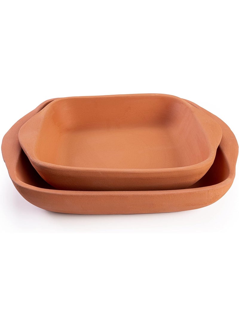 لوكسيول أواني طينية بيضاوية ومستطيلة من LuksYol – يدوية الصنع في تركيا من طين طبيعي غير مطلي – آمنة للفرن والميكروويف وغسالة الصحون – مثالية للطهي وتقديم الأطباق الرئيسية مثل السمك، الباستا، اللحوم، الطواجن – ١٠٠٪ صديقة للبيئة وخالية من BPA والمواد الكيميائية – صنعت بفن تركي تقليدي – متوفرة بألوان بني، أخضر، أزرق، طبيعي غير مطلي – بأبعاد متعددة: أوعية مستديرة ٣٠×٧٫٥×٣٠ سم وصوانٍ مستطيلة بمقاسات ٣٣×٨ سم، ٣٠×٧ سم، ٢٢×٧ سم، ٢٨×٨ سم، ٣٢×٩ سم – متينة وخالية من الكسر – تضفي جمالية ريفية ونكهة صحية على مائدتك – تغليف صديق للبيئة وجاهزة كهدايا للمنزل أو العائلة – مجموعة لوكس يول الفاخرة لاختيارك لمناسبات العشاء العائلية والاستضافة الأنيقة - Image 1