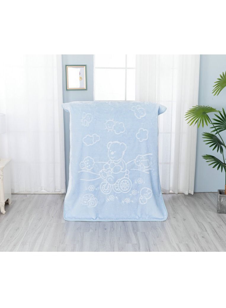 FMJ Baby Sac Embossed - Blue -  80x90 Cm  - Image 2