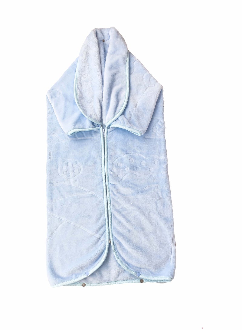 FMJ Baby Sac Embossed - Blue -  80x90 Cm  - Image 5
