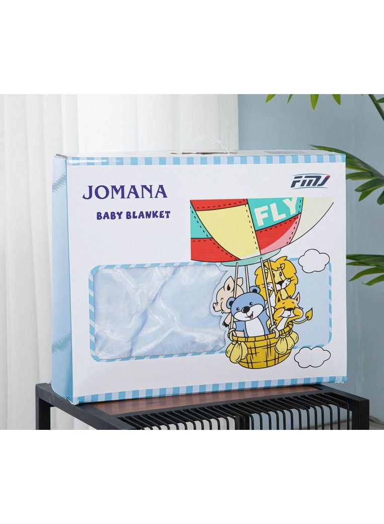 FMJ Baby Sac Embossed - Blue -  80x90 Cm  - Image 4