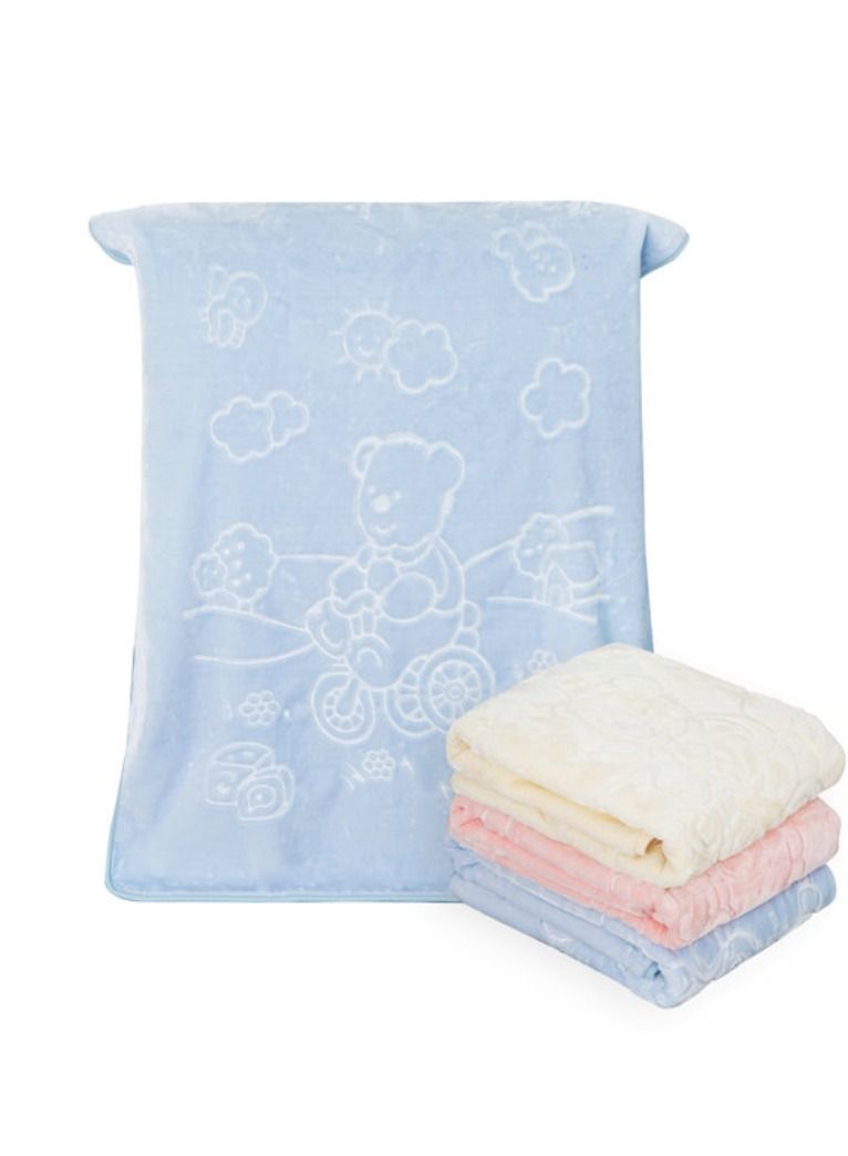 FMJ Baby Sac Embossed - Blue -  80x90 Cm  - Image 1