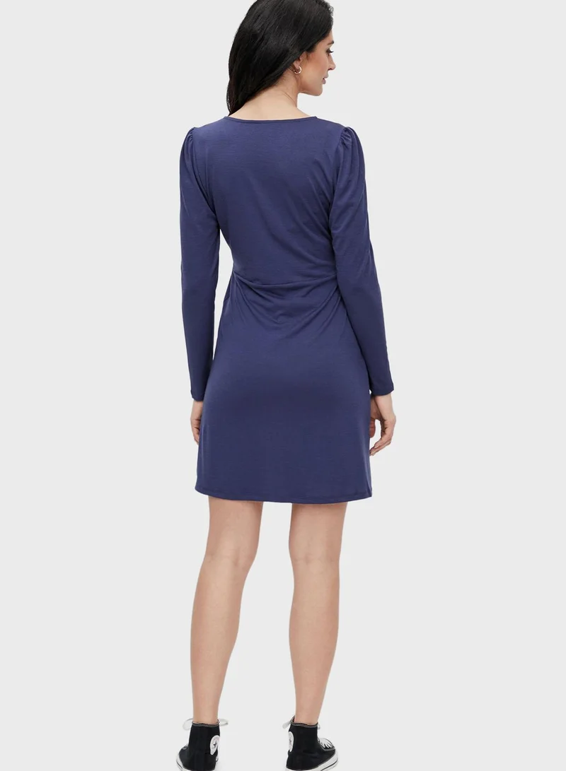 Mamalicious Jersey Ruched Front Dress