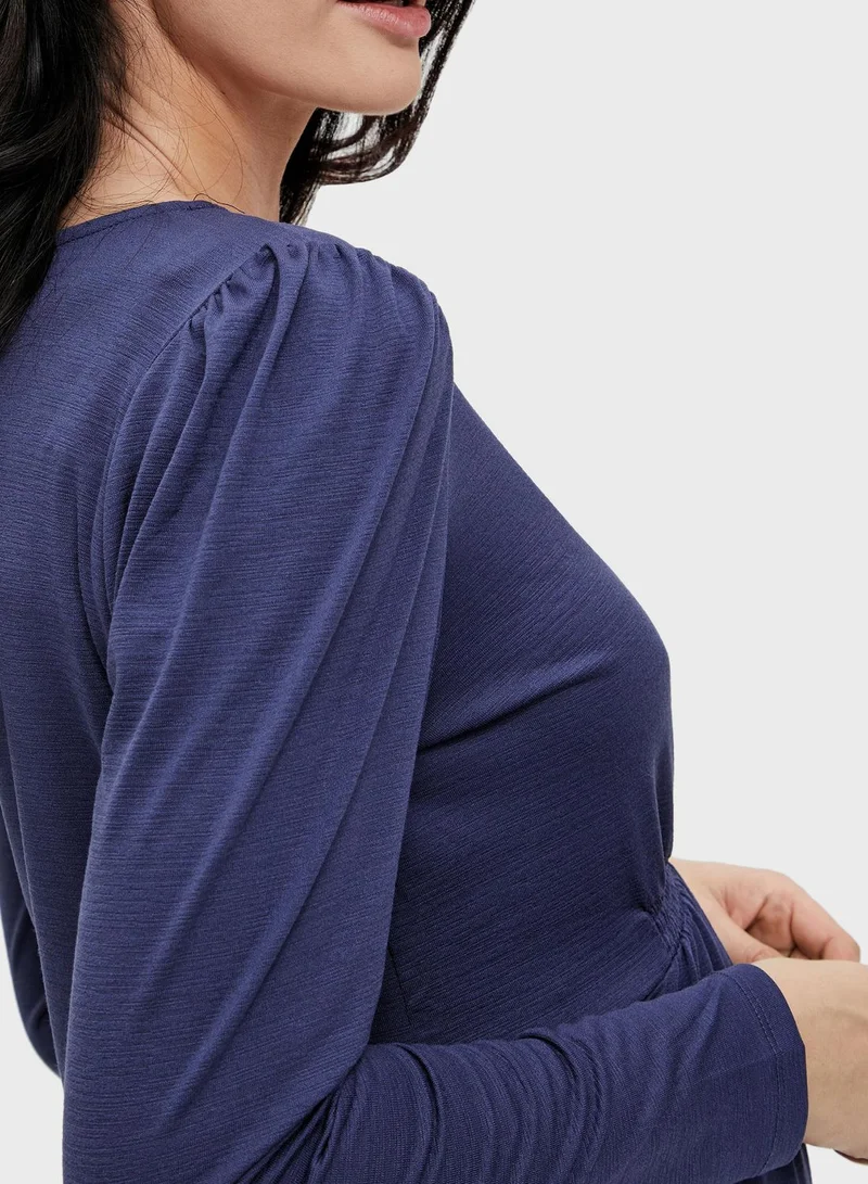 Mamalicious Jersey Ruched Front Dress