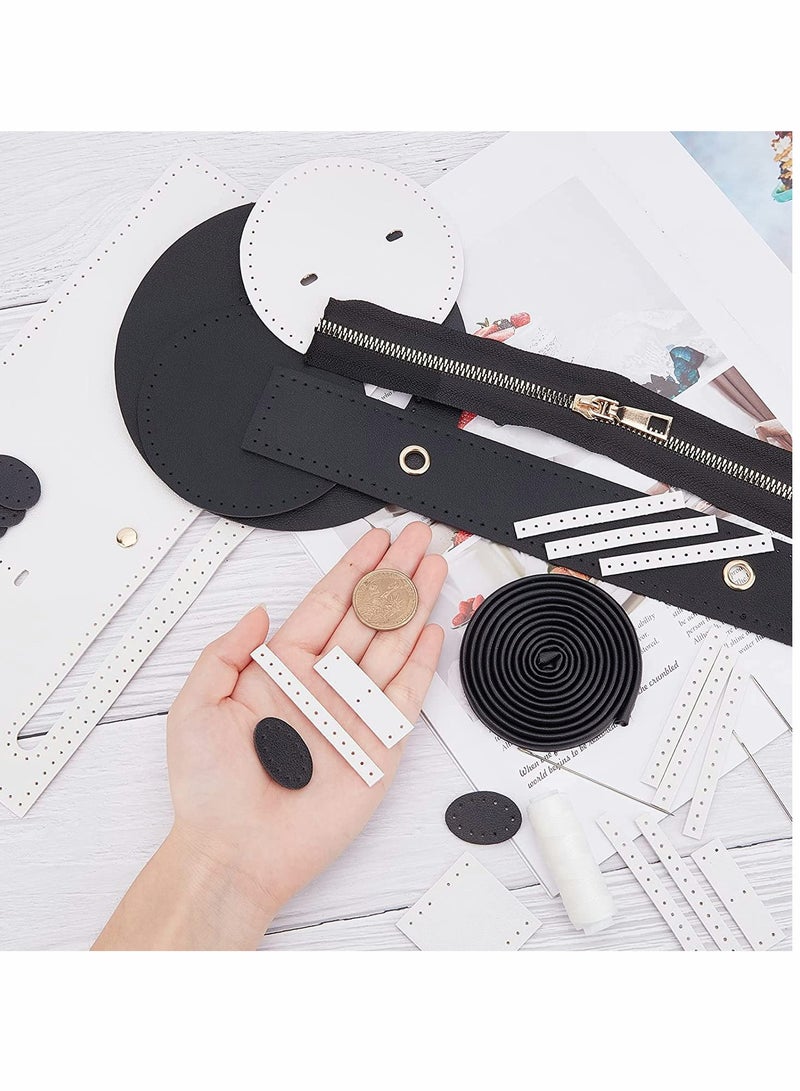 Excefore PU Leather Bag DIY Making Kits, Mr. Hat - Tote Pencil Case, Zipper Storage - Image 4