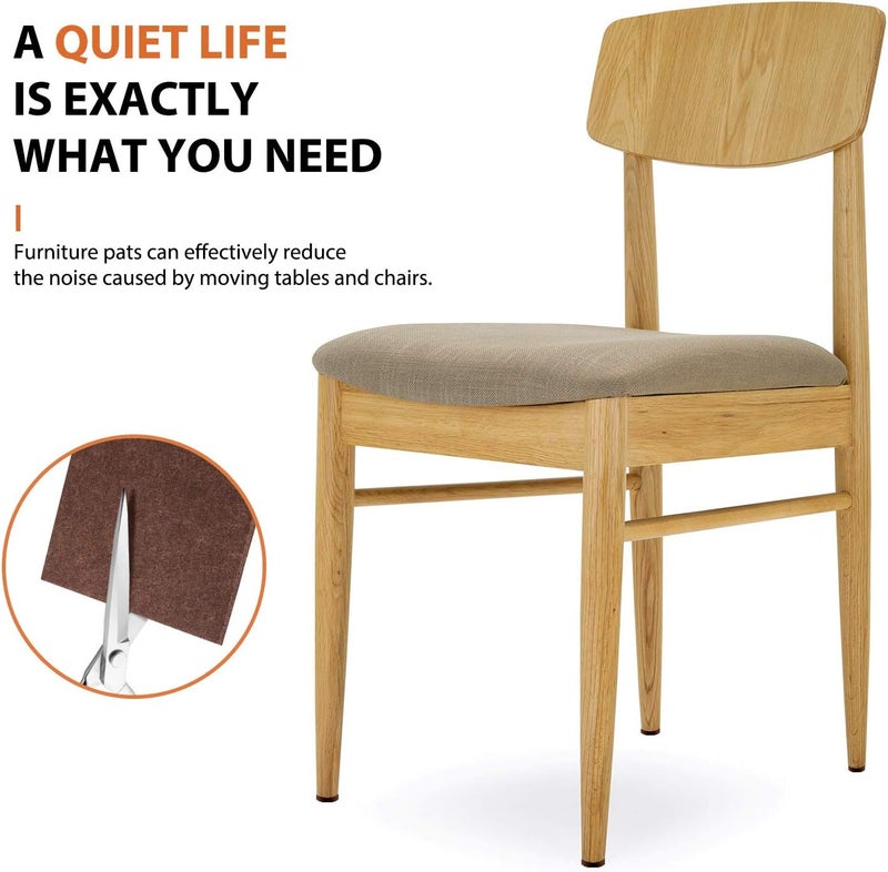 BAIPOK Felt Furniture Pads 10pcs 8" x 6" (Brown 5 Pcs + Beige 5 Pcs), Cuttable Self Adhesive Furniture Pads, Anti Scratch Chair Leg Floor Protectors for Hardwood Floors - Image 5