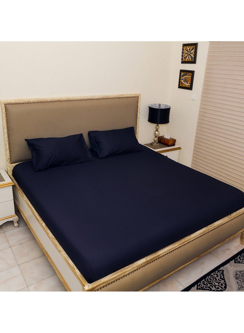 Home-Tex Design 3 Piece Hometex Design 100% Cotton King Size Printed Flat Sheet Set ORPARADIS - 1 Flat Sheet (240x260 cm) + 2 Pillow Covers (50x80 cm)  - Image 1