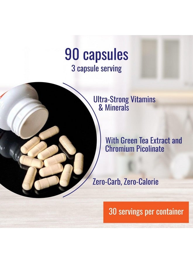 Nutri-Align Multivit | 90 Multivitamin Capsules for Keto | 20 Essential Vitamins and Minerals with Green Tea Extract and Chromium | Low Carb Keto Support Multi Vitamin | Sugar Free and Zero Carb - Image 4