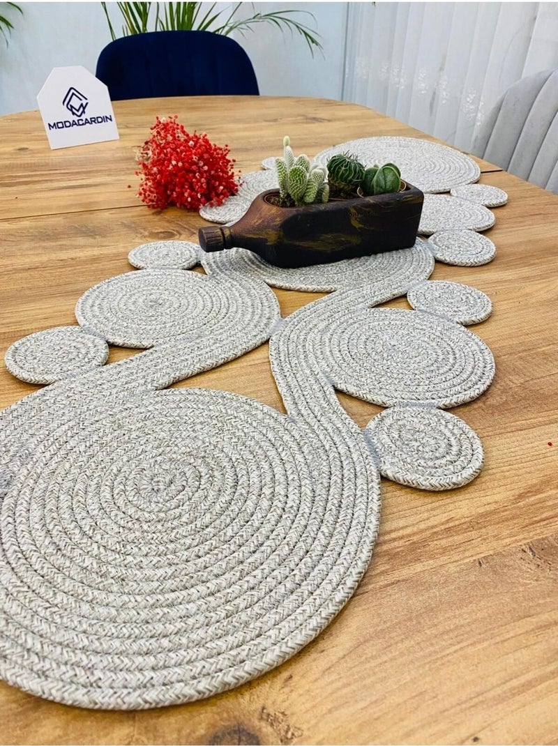 BDZ Leather Jute Bohemian Style Decorative Runner 40x110 cm