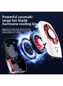 Beauenty E-sports Wireless Mobile Phone Cooling Back Clip Refrigeration Cooling Artifact Air-cooled Game Chicken Mute For AppleAndroid-Color:Cool Black 【chargingAir Cooled】 Quiet Big Windportable Endurance  - Image 3